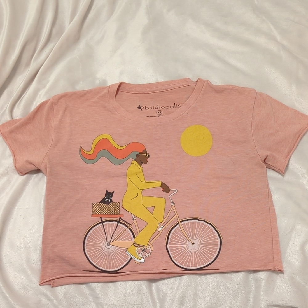 Meow Wolf / Obsidiopolis women's xs crop top